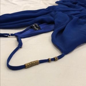 Long, royal blue, maxi dress